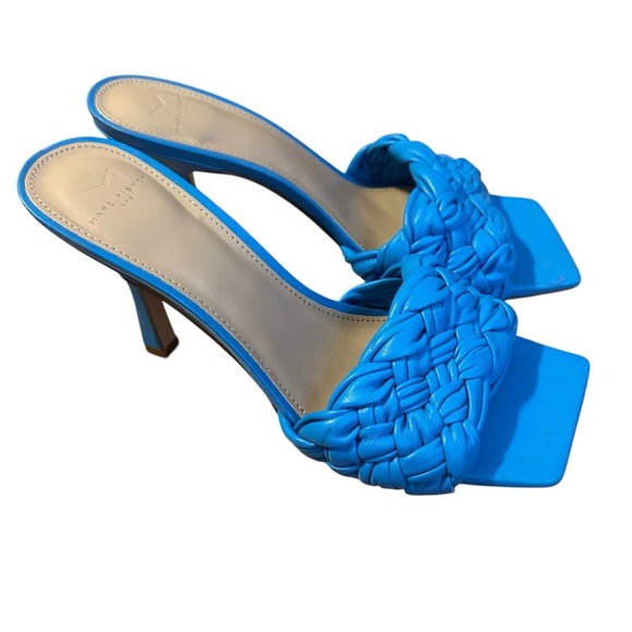 Marc Fisher Women's Draya Woven High Heel Side Sandals Size 8.5 - Picture 1 of 5